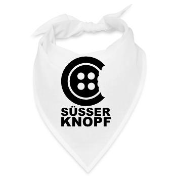 Süsser Knopf - Bandana - Weiß - Vorne