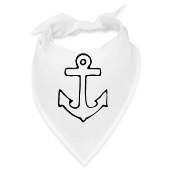 Anker - Bandana - Weiß - Vorne