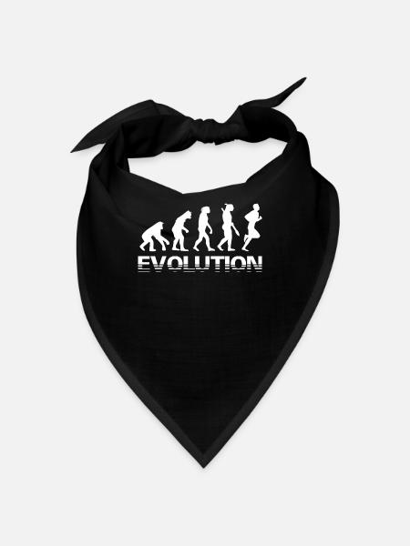 Laufen Evolution Geschichte Joggen - Bandana - Schwarz - Vorne