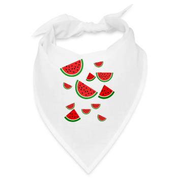 Wassermelone Melone - Bandana - Weiß - Vorne