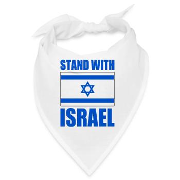 Stand with israel - Bandana - Weiß - Vorne