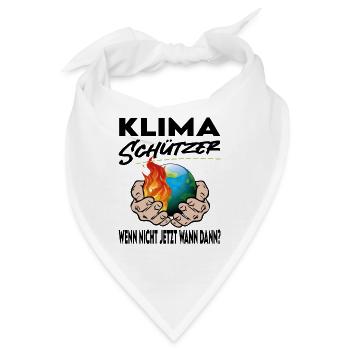 Klimaschützer Wenn nicht jetzt wann dann - Bandana - Weiß - Vorne