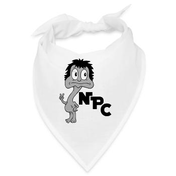 Sprüche Lustige Comic NPC - Bandana - Weiß - Vorne