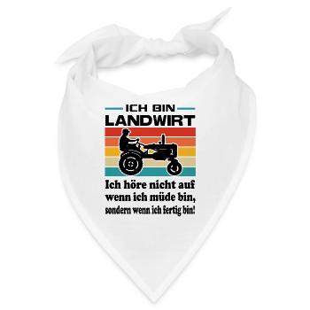 Bauern Protest Landwirt Schnauze voll - Bandana - Weiß - Vorne
