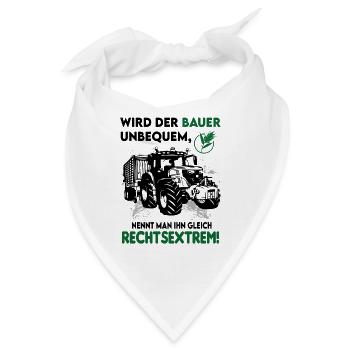 Bauern Proteste Demostration Politik Rechtsextrem - Bandana - Weiß - Vorne