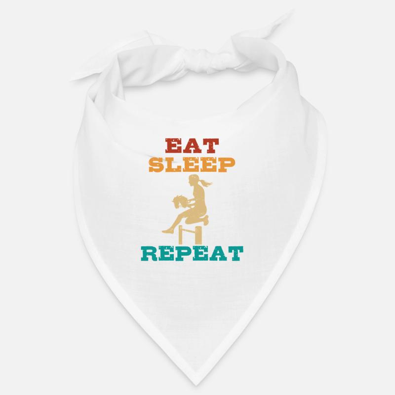 Manger, dormir, cheval de loisir, répéter - Cadeau Bandana