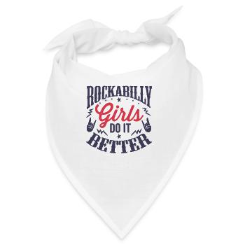 Rockabilly Girl - Bandana - Weiß - Vorne