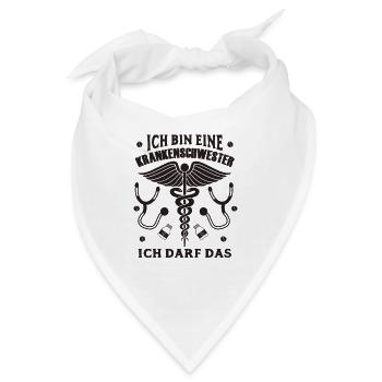 Krankenschwester lustiger Spruch - Bandana - Weiß - Vorne