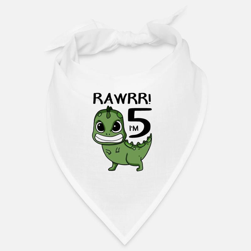 5th Birthday Dinosaur - 5th Grade Gift Bandana