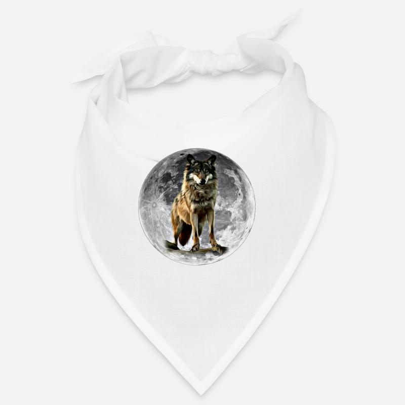 Wolf - Bandana - Weiß