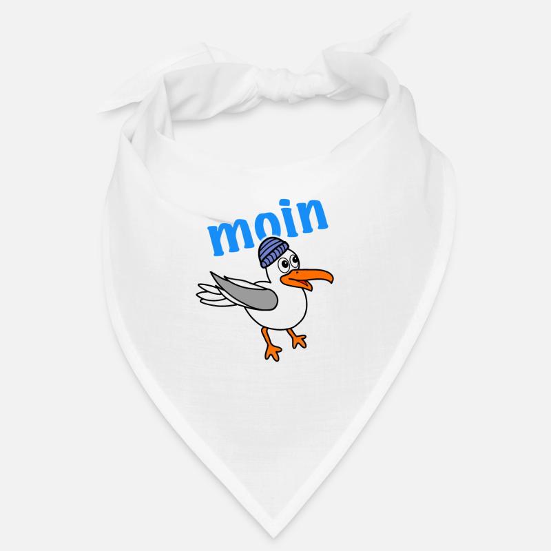 Möwe sagt moin - Bandana - Weiß