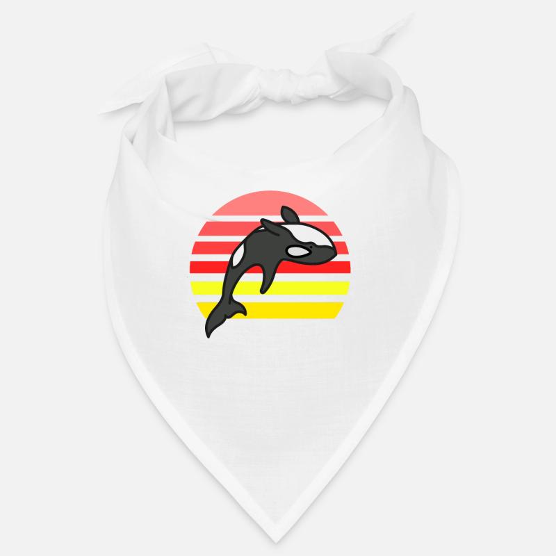 Orca sunset retro Bandana