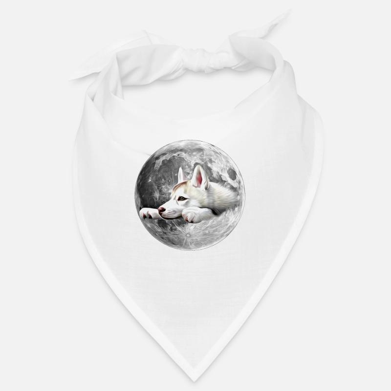 Wolf - Bandana - Weiß