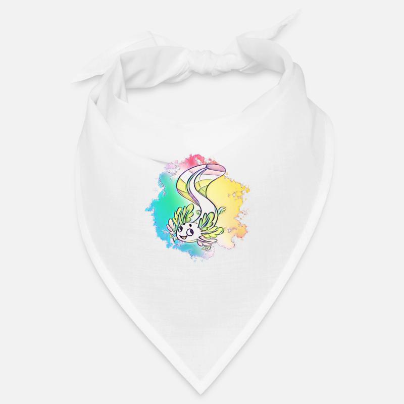 Axolotl - Bandana - blanc