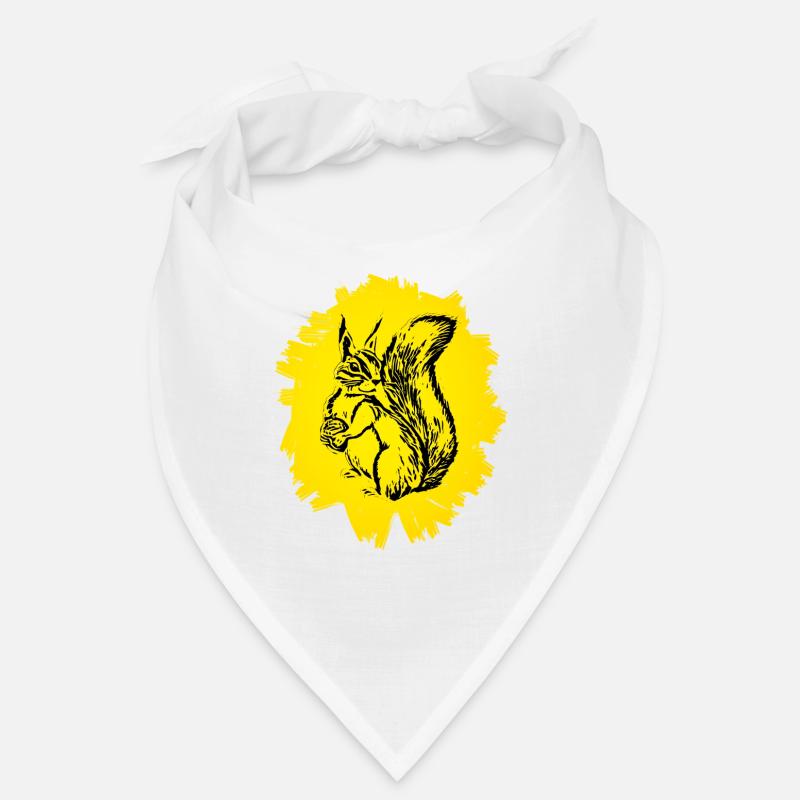 Eichhörnchen - Bandana - Weiß