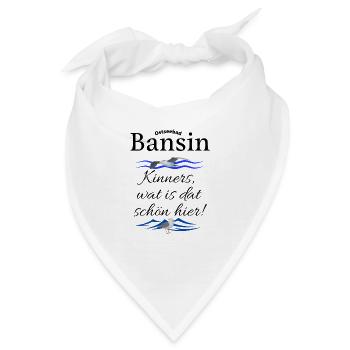 Bansin Ostsee Urlaubs Spruch mit Möwe - Bandana - Weiß - Vorne