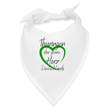 Thüringen -Thüringen das grüne Herz Deutschlands - Bandana - Weiß - Vorne