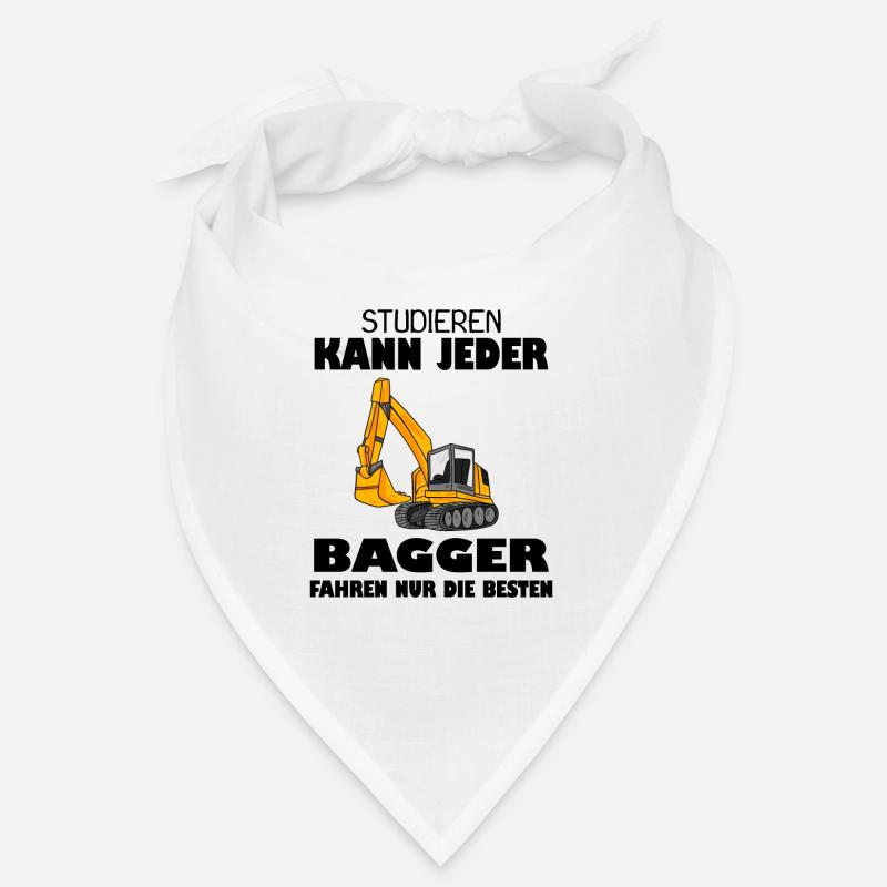 Bagger Baggerfahrer Spruch - Bandana - Weiß