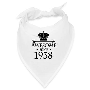 Jahrgang 1938 - Fantastisch seit 1938 - Bandana - Weiß - Vorne
