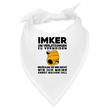 Imker Imkerei Honig Bienen - Bandana - Weiß - Vorne