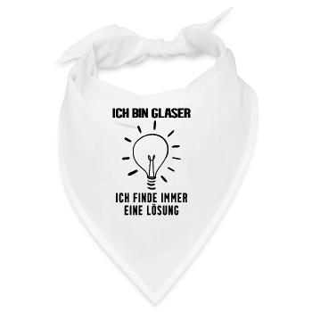 Glaser Beruf Ausbildung - Bandana - Weiß - Vorne