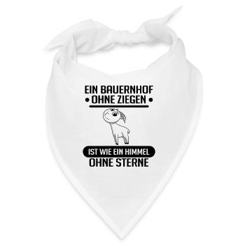 Ziege Ziegenbock Bock - Bandana - Weiß - Vorne