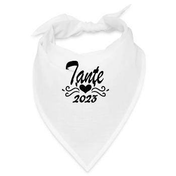 Tante 2023 - Tante werden - Tante Geschenk - Bandana - Weiß - Vorne