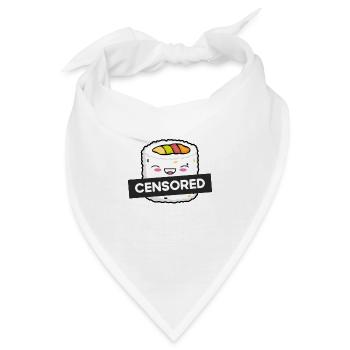 Lustige Zensierte Maki-rolle - Bandana - Weiß - Vorne