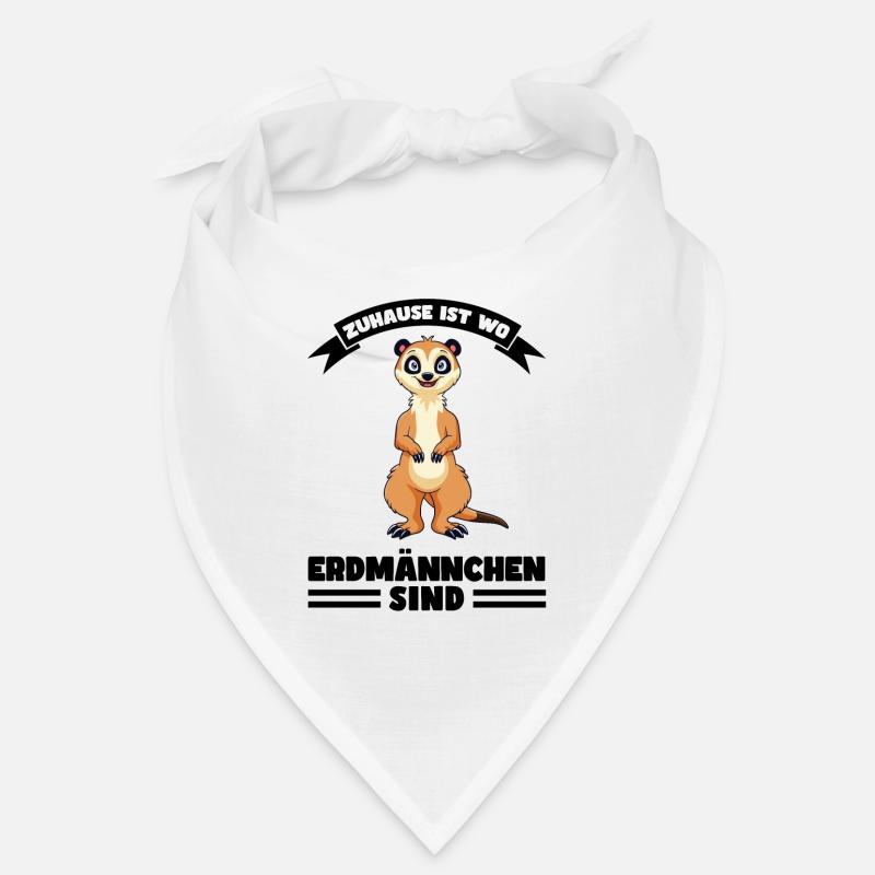 Tiere Erdmännchen Erdmännchene Geschenk - Bandana - Weiß