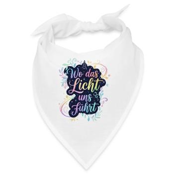 Wo das Licht uns führt - Bandana - Weiß - Vorne