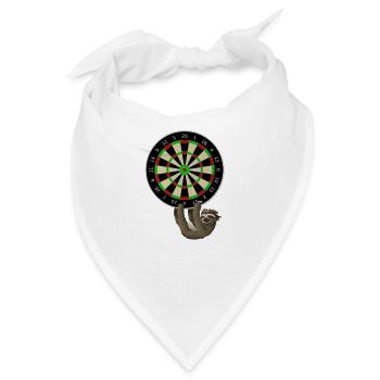 Dartboard Darts Dartspieler - Bandana - Weiß - Vorne