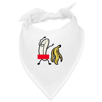Lustige Fkk Nackt Banane Zensiert Reif Spaß Reif - Bandana - Weiß - Vorne