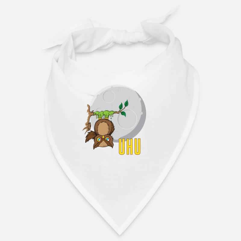 Eule vor Mond Bandana
