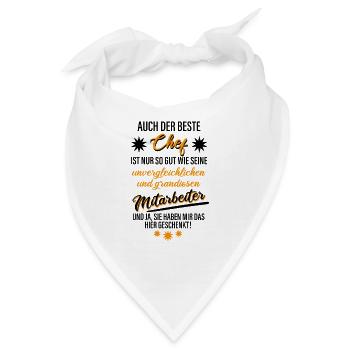 Der Beste Chef Der Welt - Bandana - Weiß - Vorne