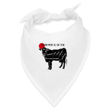 Kuh mehr als Steak - Bandana - Weiß - Vorne