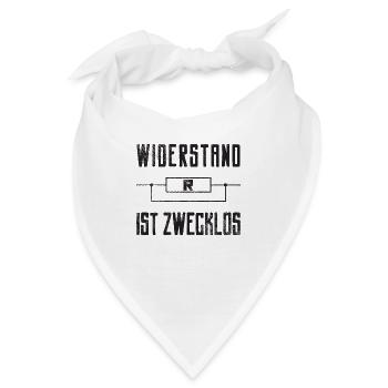Widerstand ist zwecklos Grunge Style - Bandana - Weiß - Vorne