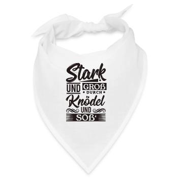 Knödel - Schwäbisch - Bayrisch - Bandana - Weiß - Vorne