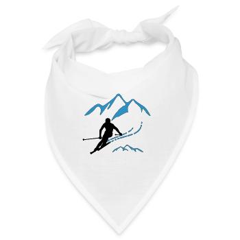 Skifahren Skifahrer Snowboard Wintersport Skifahre - Bandana - Weiß - Vorne