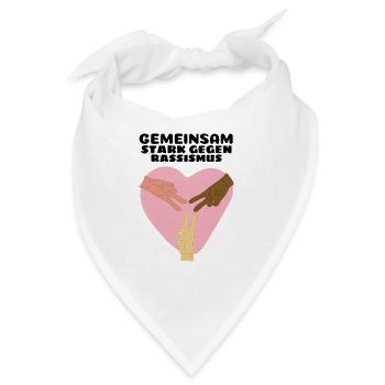 GEMEINSAM STARK GEGEN RASSISMUS - Bandana - Weiß - Vorne