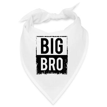 Big Bro Bruder Geschwister Style cool - Bandana - Weiß - Vorne
