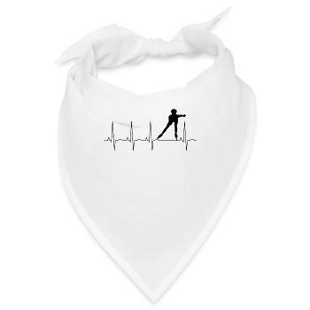 Mein Herz schlägt für Inline-Skating - Bandana - Weiß - Vorne