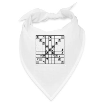 X-Sudoku - Bandana - Weiß - Vorne