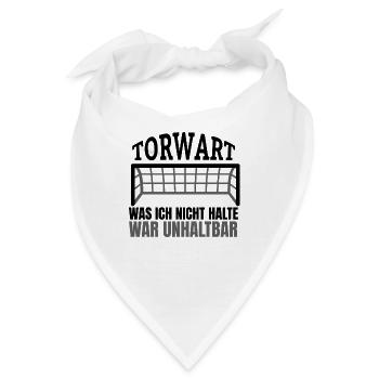 Torwart Handball Tormann Fußball Torhüter Spruch - Bandana - Weiß - Vorne