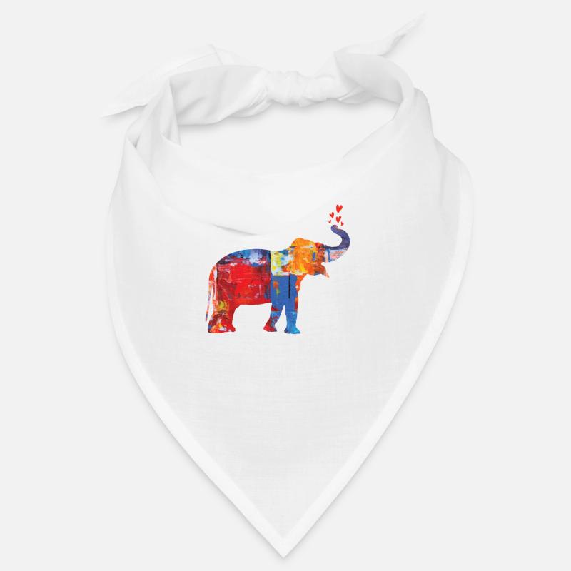 Elefanten Kunst als Leinwandmalerei Bandana