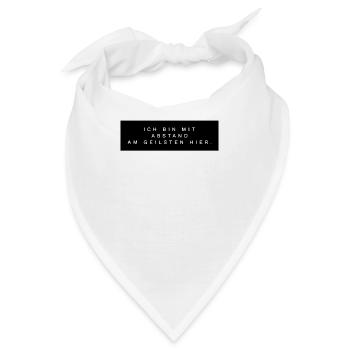 Ich bin mit Abstand der Geilste lustiger Spruch - Bandana - Weiß - Vorne