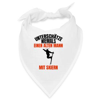 Ski fahren Spruch Skier Skifahren Vater Skifahrer - Bandana - Weiß - Vorne