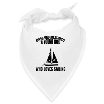 Segeln Frau Segel Segelsport Boot Schiff Seglerin - Bandana - Weiß - Vorne