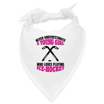 Ice Hockey Eishockeyteam Frau Eishockey Mädchen - Bandana - Weiß - Vorne