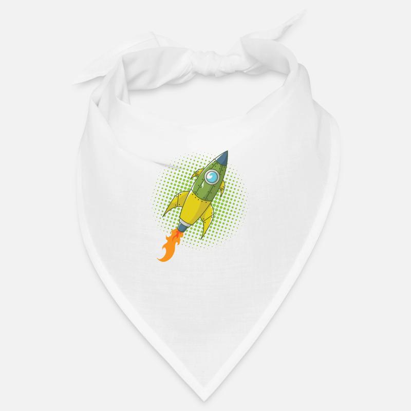 Rakete Comic Raumschiff Weltall Flugkörper Bandana