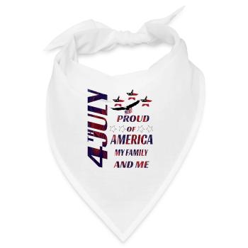 4.Juli. Unabhängigkeitstag. Nur hier. - Bandana - Weiß - Vorne